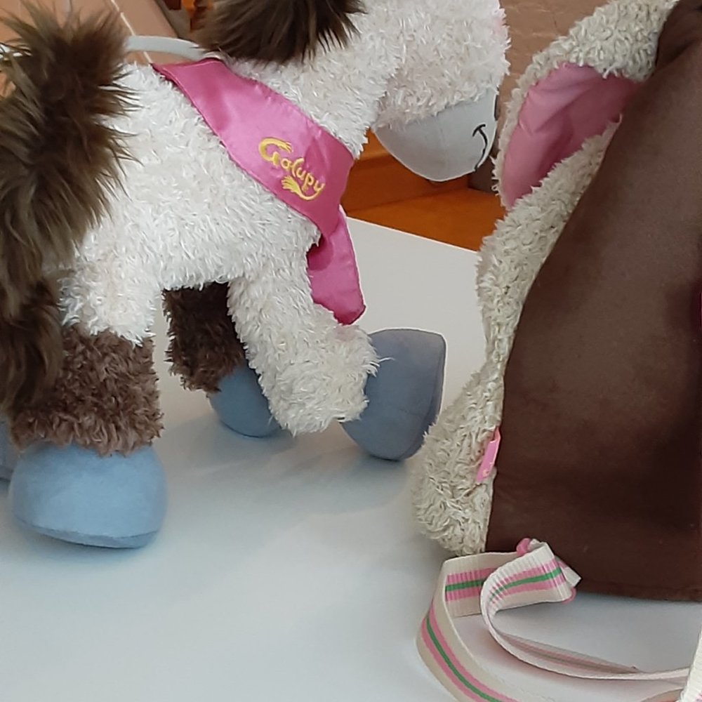 Diddl Galupy Horse Plush, Depesche Germany, crown, pink ribbon, 14" -RARE - Picture 6 of 11